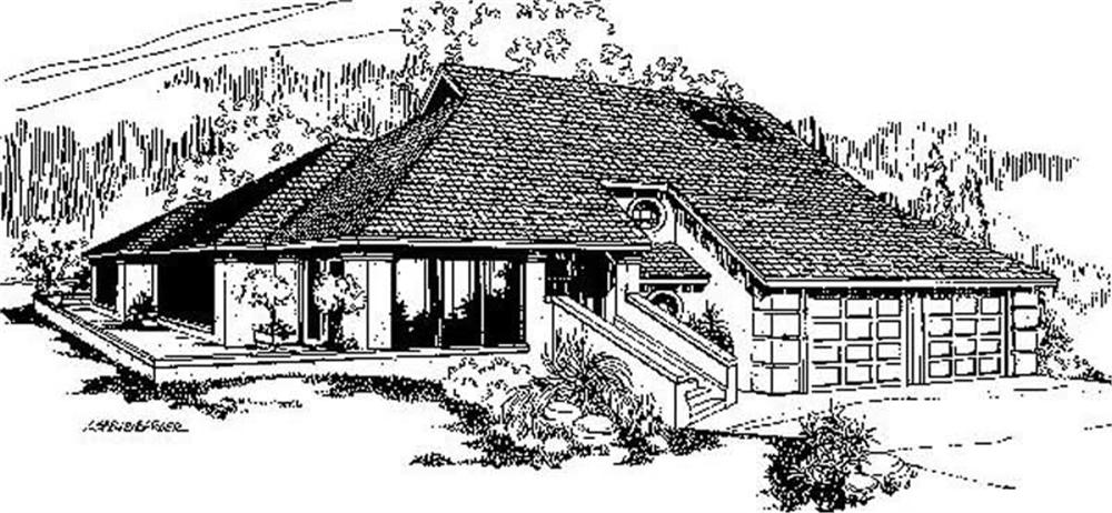 Front view of Traditional home (ThePlanCollection: House Plan #145-1209)