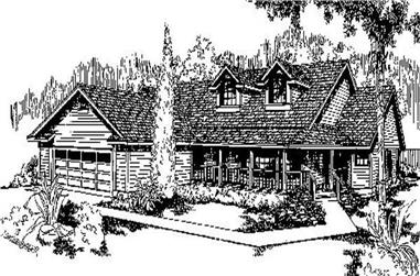 3-Bedroom, 1979 Sq Ft Country House Plan - 145-1210 - Front Exterior