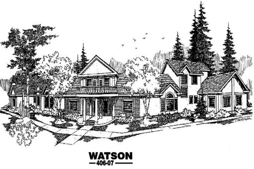 Front view of In-Law Suite home (ThePlanCollection: House Plan #145-1211)