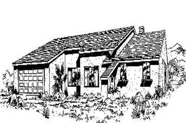 3-Bedroom, 1496 Sq Ft Ranch House Plan - 145-1223 - Front Exterior