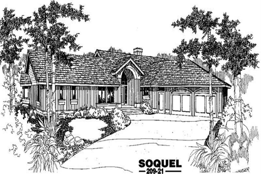 Ranch home (ThePlanCollection: Plan #145-1230)