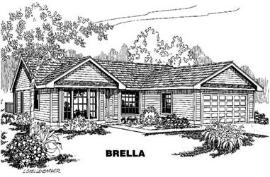 3-Bedroom, 1789 Sq Ft Ranch House Plan - 145-1234 - Front Exterior