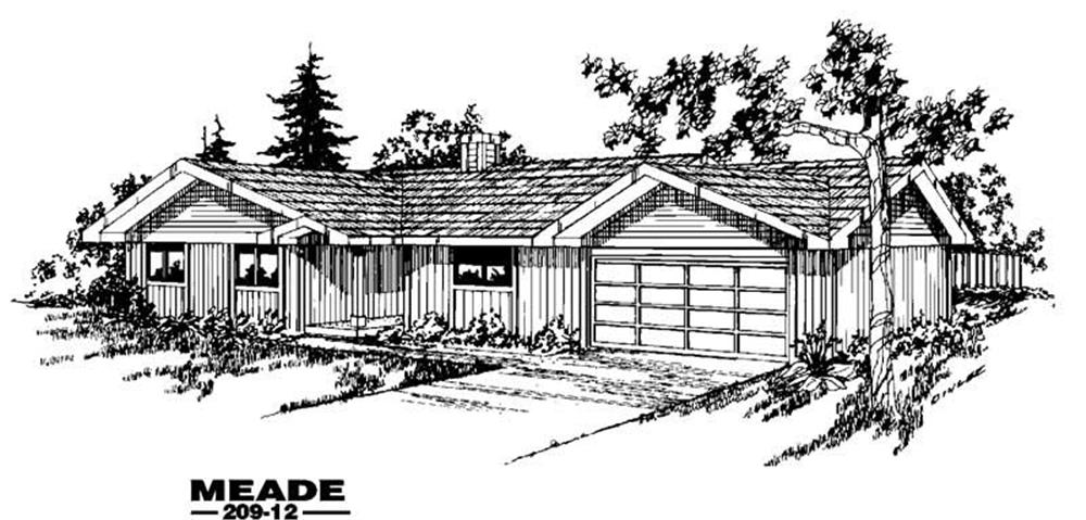 Front view of Country home (ThePlanCollection: House Plan #145-1236)