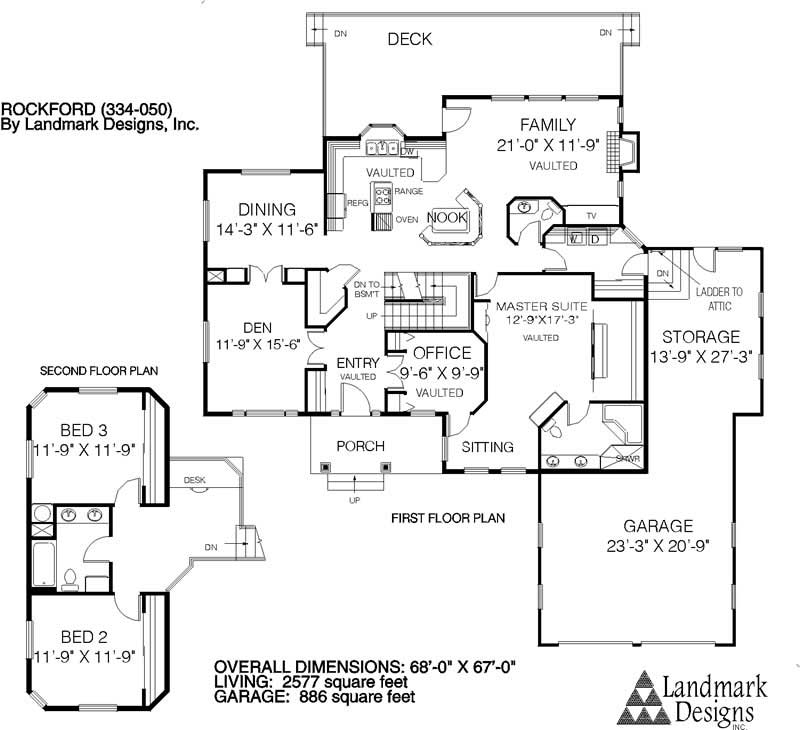 Floor Plan First Story of Traditional Plan #145-1243