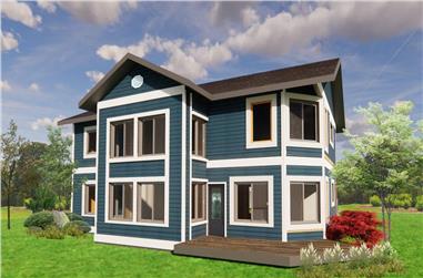 3-Bedroom, 2477 Sq Ft Contemporary House Plan - 145-1249 - Front Exterior