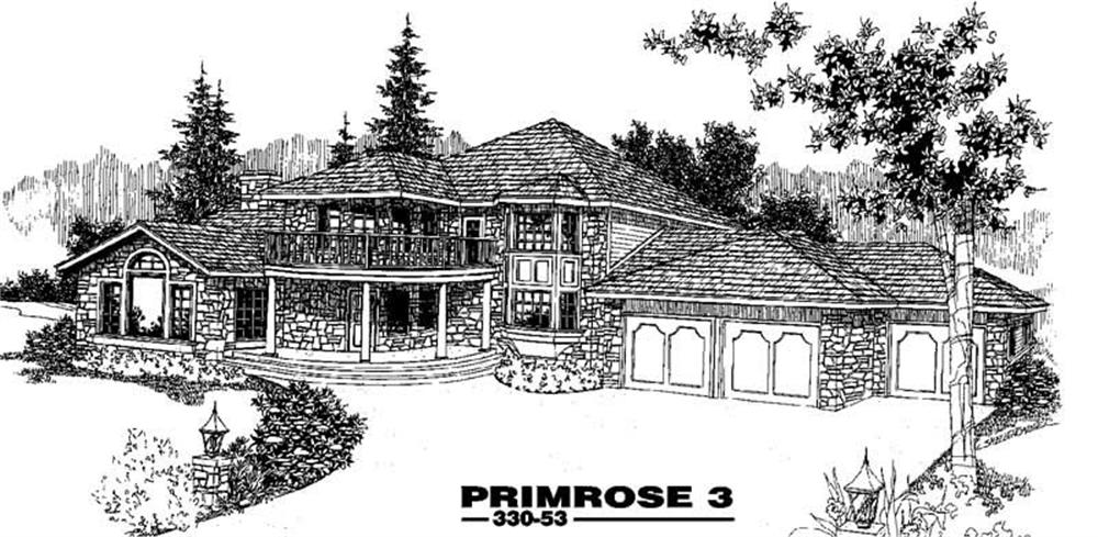 Front view of Contemporary home (ThePlanCollection: House Plan #145-1252)