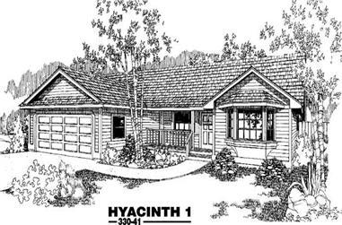 2-Bedroom, 1499 Sq Ft Country House Plan - 145-1253 - Front Exterior