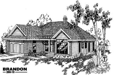3-Bedroom, 1798 Sq Ft Contemporary House Plan - 145-1264 - Front Exterior