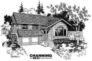 3-Bedroom, 1982 Sq Ft Contemporary House Plan - 145-1267 - Front Exterior
