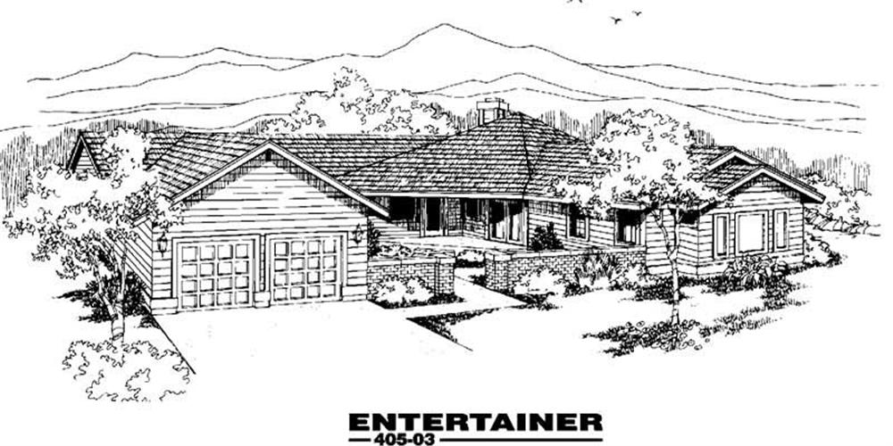 Front view of Contemporary home (ThePlanCollection: House Plan #145-1270)