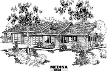2-Bedroom, 1585 Sq Ft Contemporary House Plan - 145-1271 - Front Exterior