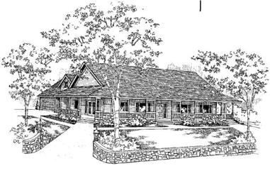3-Bedroom, 2036 Sq Ft Ranch House Plan - 145-1276 - Front Exterior