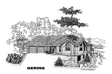3-Bedroom, 2473 Sq Ft Ranch House Plan - 145-1284 - Front Exterior