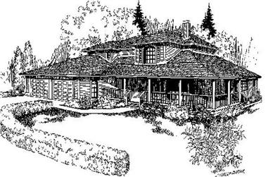 4-Bedroom, 2884 Sq Ft Country House Plan - 145-1295 - Front Exterior