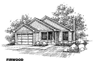 3-Bedroom, 1438 Sq Ft Contemporary House Plan - 145-1300 - Front Exterior