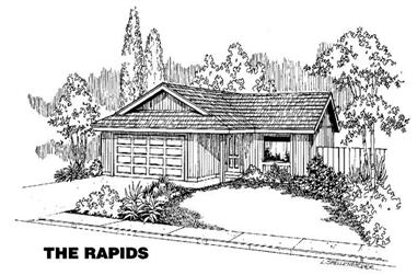 3-Bedroom, 1070 Sq Ft Small House Plans - 145-1308 - Main Exterior