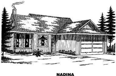 3-Bedroom, 1286 Sq Ft Small House Plans - 145-1324 - Front Exterior