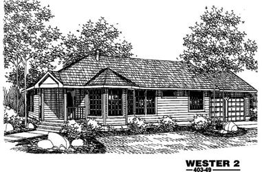 3-Bedroom, 1651 Sq Ft Contemporary House Plan - 145-1326 - Front Exterior