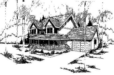 3-Bedroom, 2532 Sq Ft Country House Plan - 145-1340 - Front Exterior