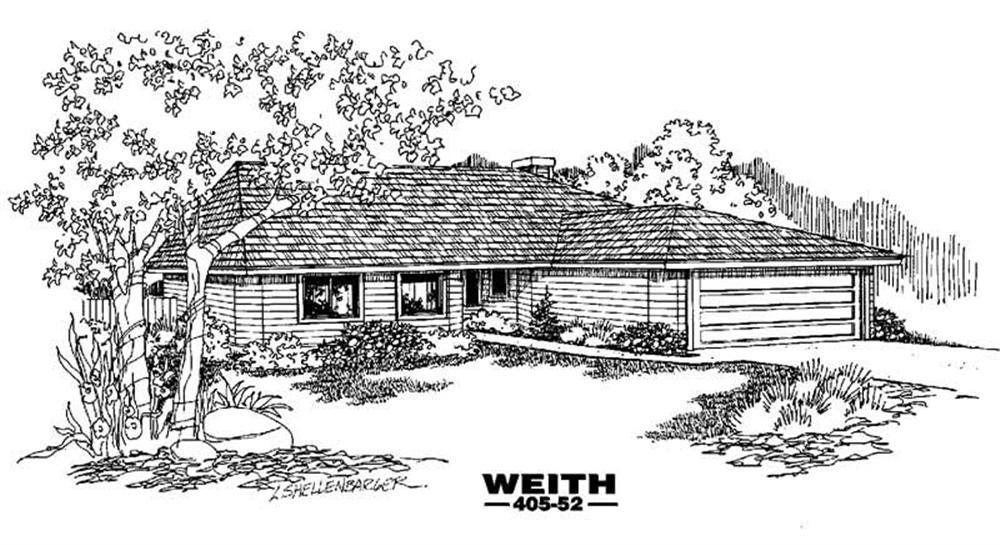 Front view of Contemporary home (ThePlanCollection: House Plan #145-1341)