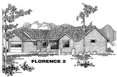 3-Bedroom, 1648 Sq Ft Ranch House Plan - 145-1346 - Front Exterior