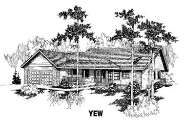 3-Bedroom, 2282 Sq Ft Ranch House Plan - 145-1364 - Front Exterior