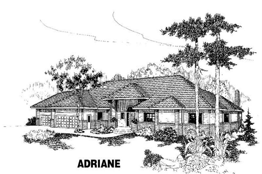 Front view of Contemporary home (ThePlanCollection: House Plan #145-1378)