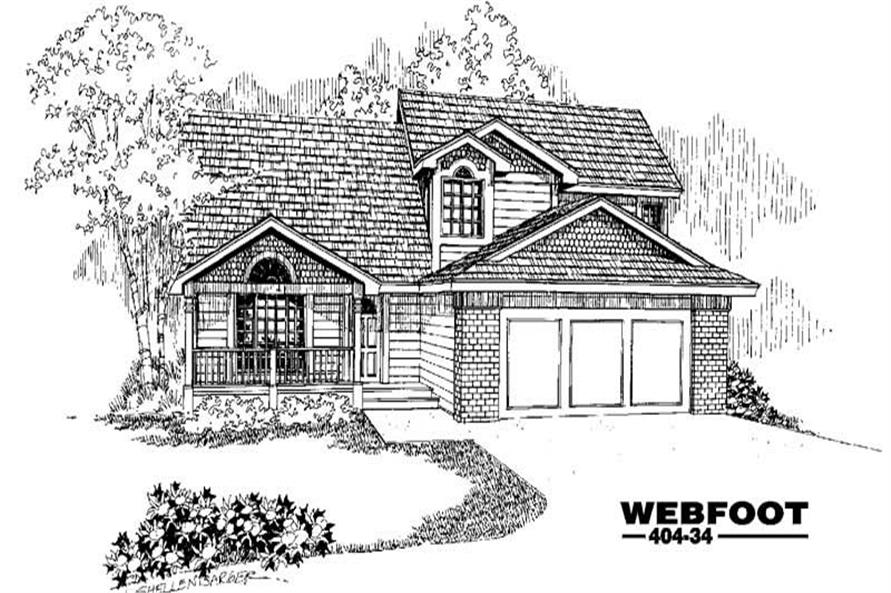 Bungalow home (ThePlanCollection: Plan #145-1382)
