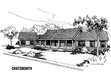 4-Bedroom, 2464 Sq Ft Ranch House Plan - 145-1386 - Front Exterior