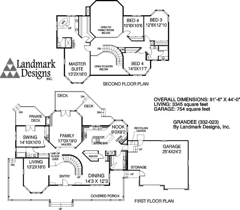 Floor Plan First Story of Plan #145-1404