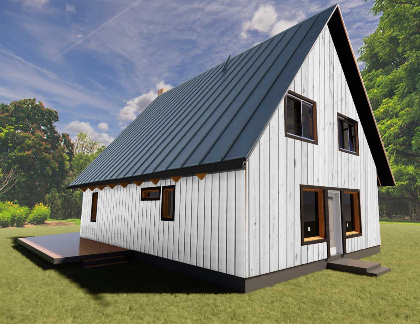 Home Plan Left Elevation of this 2-Bedroom,1423 Sq Ft Plan -145-1407