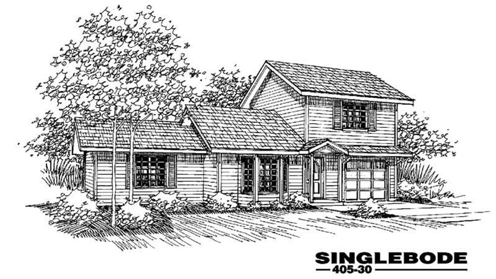 Front view of Small House Plans home (ThePlanCollection: House Plan #145-1413)