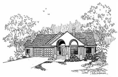 2-Bedroom, 2189 Sq Ft Ranch House Plan - 145-1421 - Front Exterior