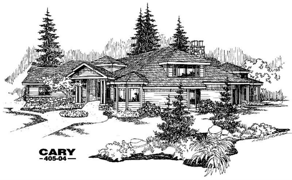 Front view of Contemporary home (ThePlanCollection: House Plan #145-1431)