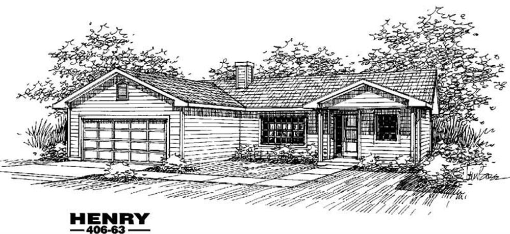 Front view of Small House Plans home (ThePlanCollection: House Plan #145-1449)