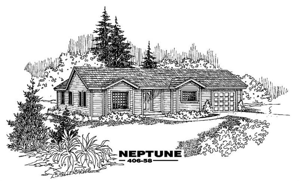 Front view of Contemporary home (ThePlanCollection: House Plan #145-1450)