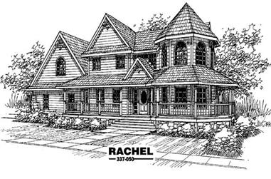 4-Bedroom, 3419 Sq Ft Country House Plan - 145-1454 - Front Exterior