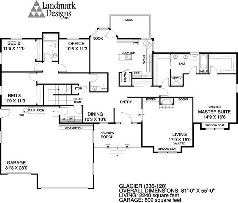 Floor Plan First Story of Coastal Plan #145-1471
