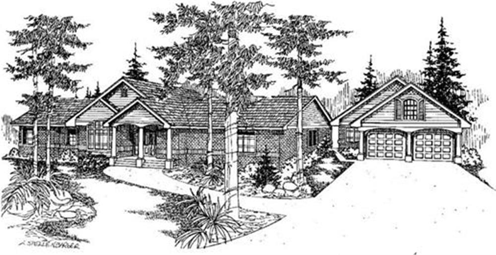 Front view of Contemporary home (ThePlanCollection: House Plan #145-1473)