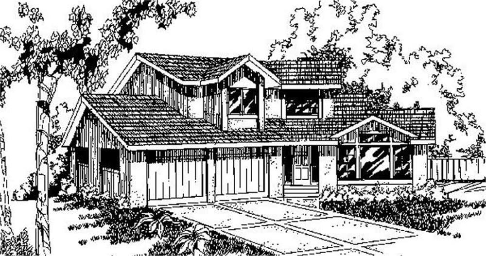 Front view of Small House Plans home (ThePlanCollection: House Plan #145-1484)