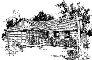 3-Bedroom, 1665 Sq Ft Ranch House Plan - 145-1485 - Front Exterior