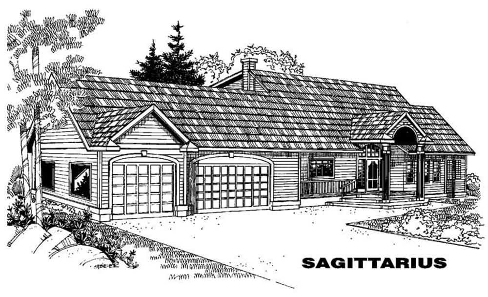 Front view of Traditional home (ThePlanCollection: House Plan #145-1487)