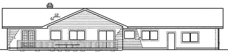 Home Plan Rear Elevation of this 3-Bedroom,1875 Sq Ft Plan -145-1490