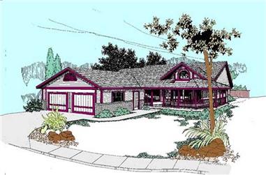 3-Bedroom, 1626 Sq Ft Country Home Plan - 145-1493 - Main Exterior