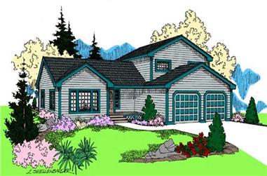 3-Bedroom, 1986 Sq Ft Traditional House Plan - 145-1503 - Front Exterior