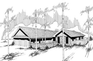 3-Bedroom, 2291 Sq Ft Contemporary House Plan - 145-1504 - Front Exterior