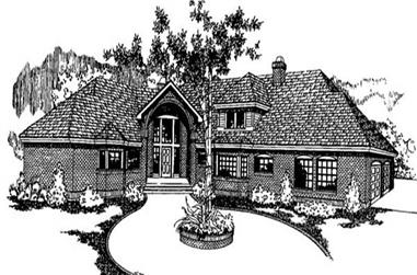 4-Bedroom, 3489 Sq Ft Contemporary House Plan - 145-1515 - Front Exterior