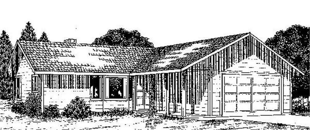 Front view of Small House Plans home (ThePlanCollection: House Plan #145-1520)