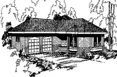 3-Bedroom, 1963 Sq Ft Contemporary House Plan - 145-1524 - Front Exterior