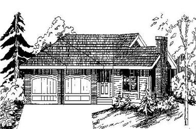 3-Bedroom, 1558 Sq Ft Ranch House Plan - 145-1527 - Front Exterior